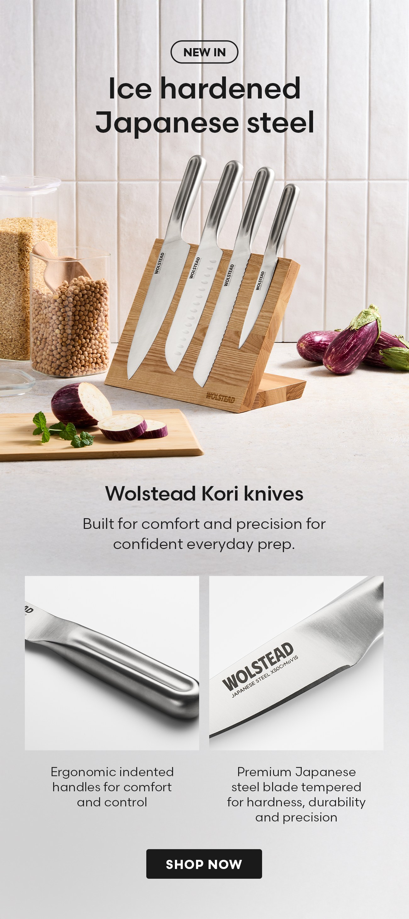 Wolstead Kori 5pc Knife Block Set