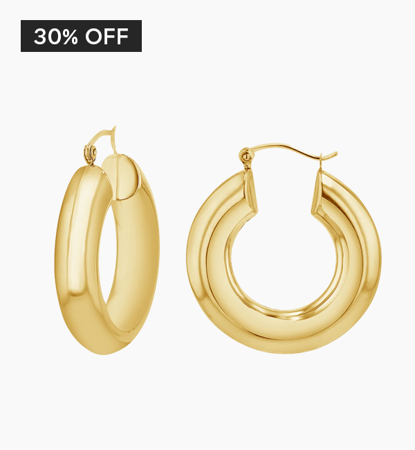 6mm Chunky Hoop Earrings