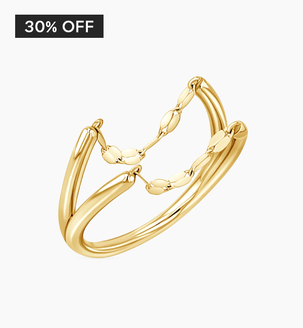 Demure Duo Chain Ring