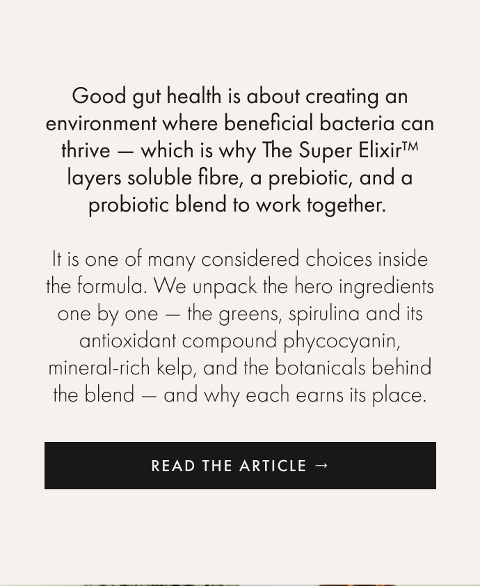 Inside The Super Elixir™: A Green Dive Into The Hero Ingredients
