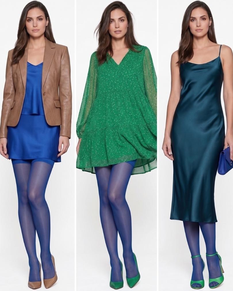 how to wear SAPPHIRE Blue stockings
