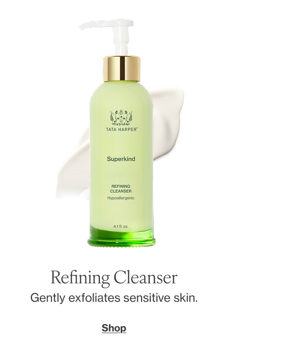 Gently exfoliates sensitive skin.   