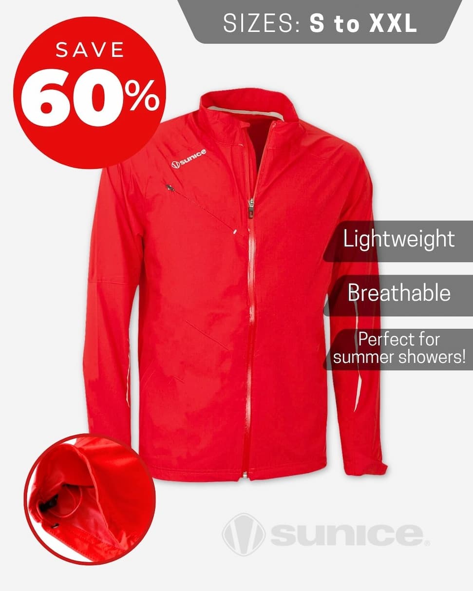 Sunice Mens Elliot Lightweight Breathable Wind Protect Golf Jacket