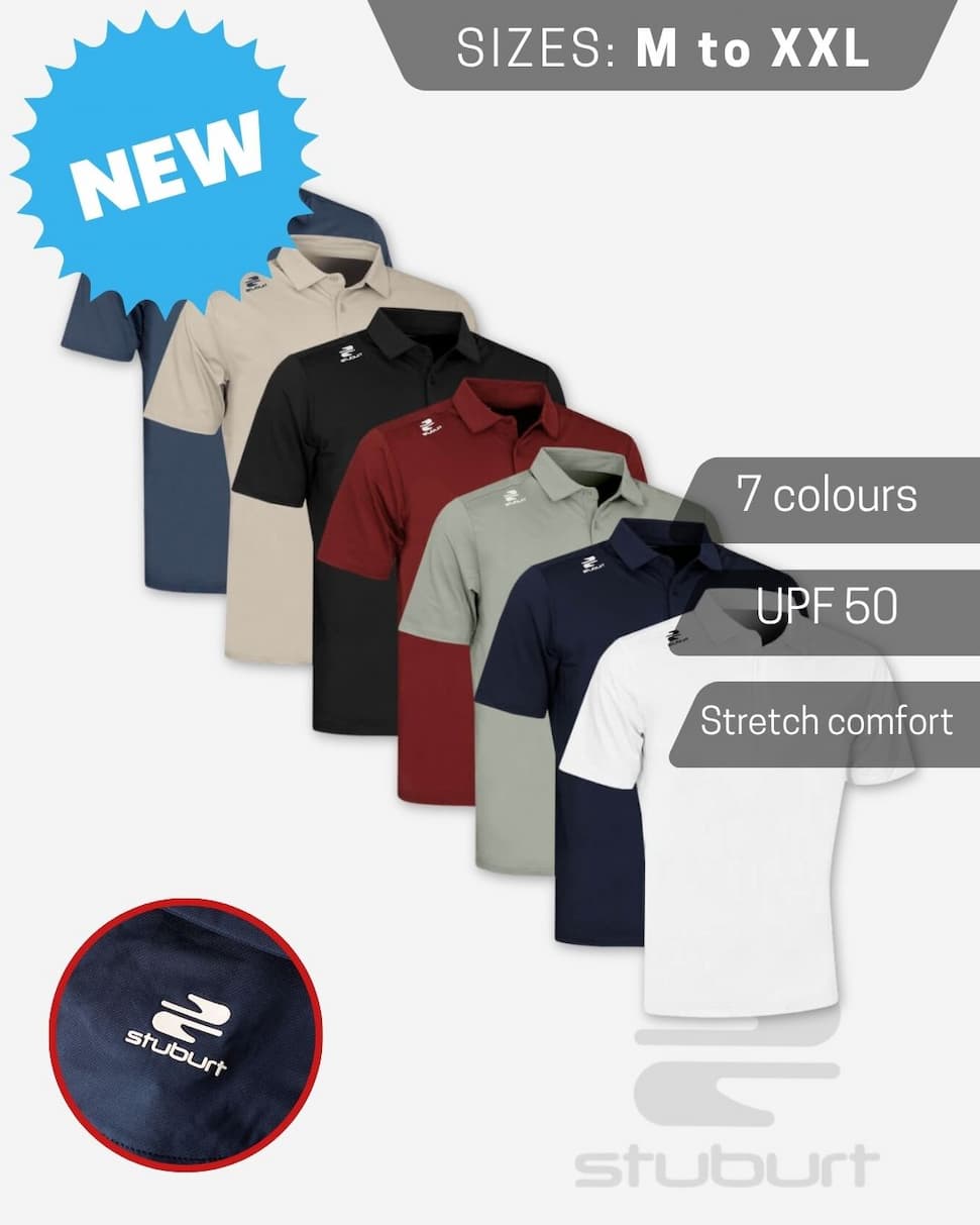Stuburt Golf Mens Urban Performance Moisture Wicking Golf Polo Shirt