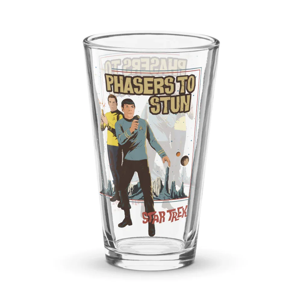 Image of Phasers To Stun Pint Glass