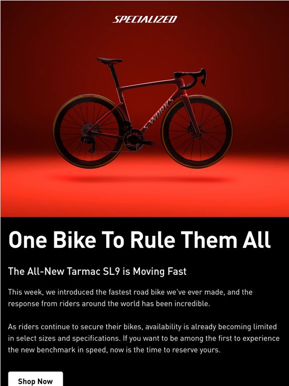 The Fastest Bike in the World. Moving Fast.