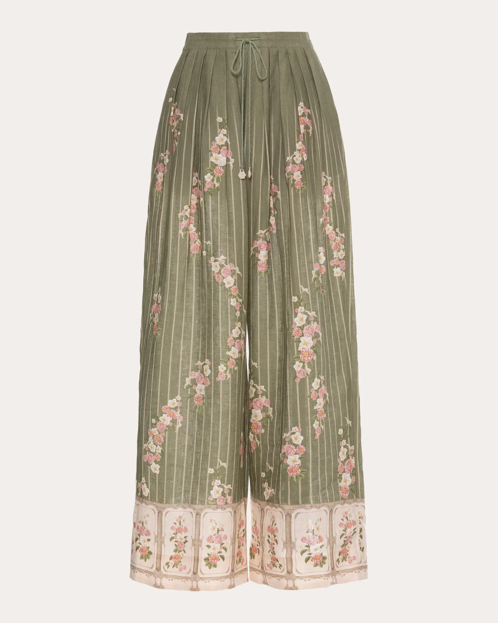 Cocada Para’so Pleated Linen Trousers