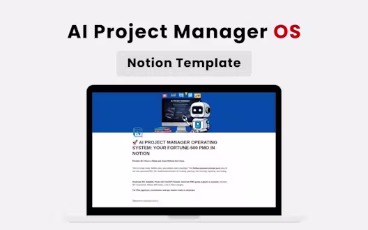 AI Project Manager Operating System – Notion Template | Lifetime Access