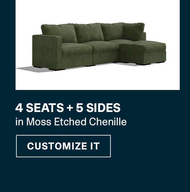 4 Seats + 5 Sides | CUSTOMIZE IT >>