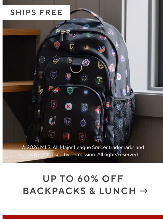 Up to 60% off backpacks and lunch