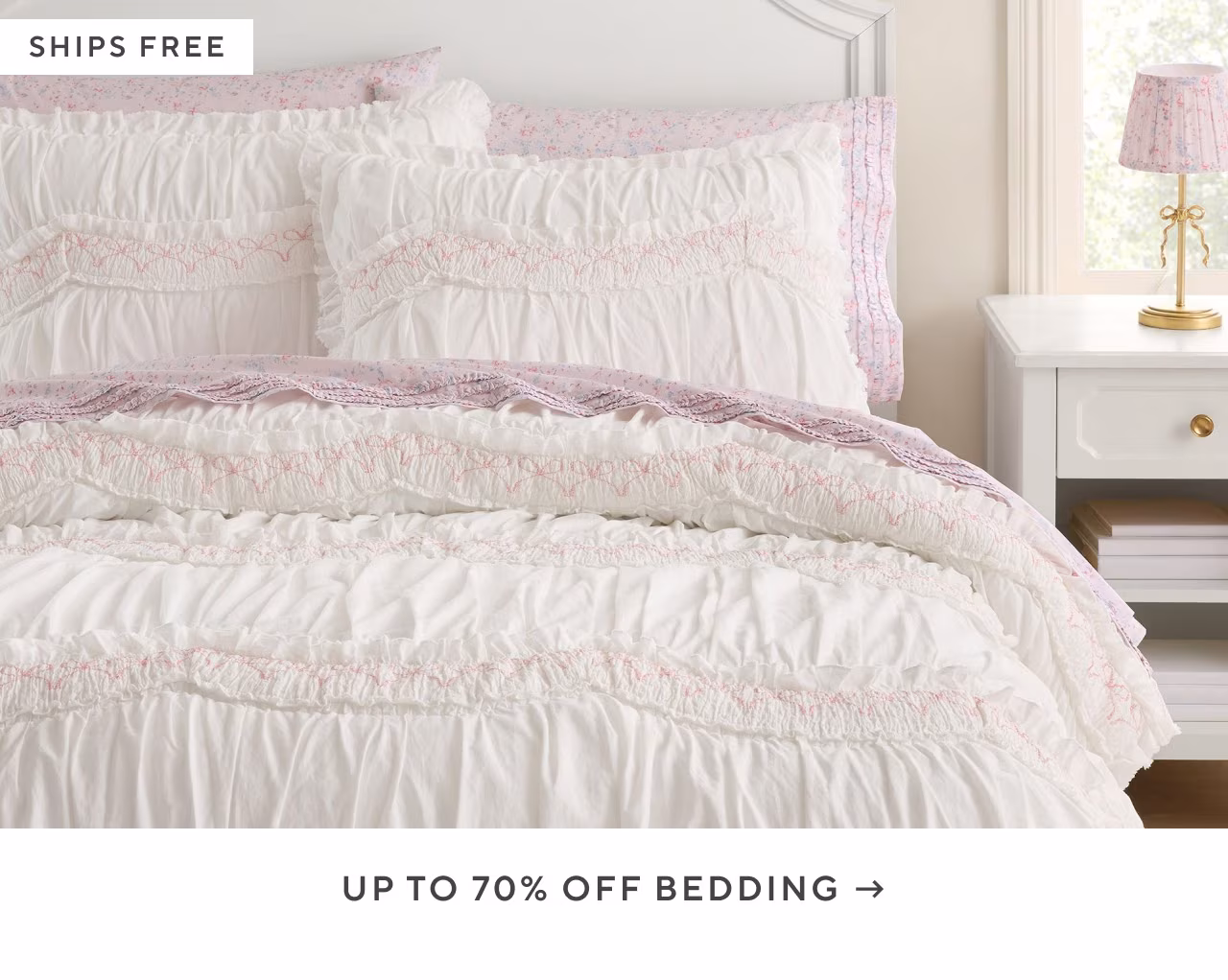 Up to 70% off bedding