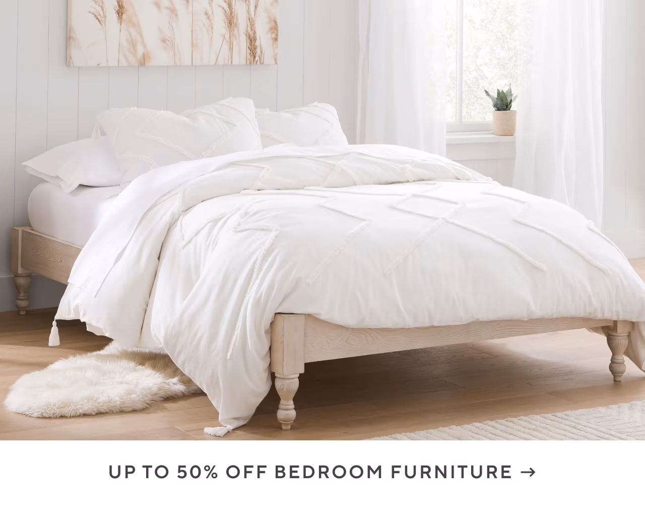 Up to 50% off bedroom furniture