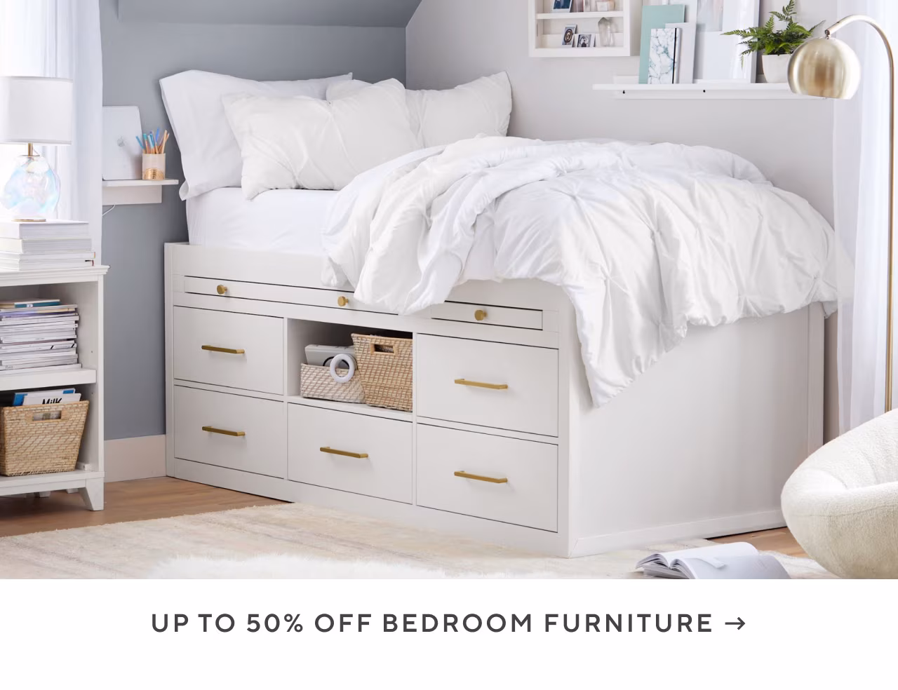 Up to 50% off bedroom furniture