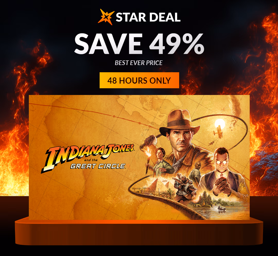 Star Deal: Red Hot Sale - Indiana Jones and the Great Circle. Save 49% for the next 48 hours only and get the best ever price!
