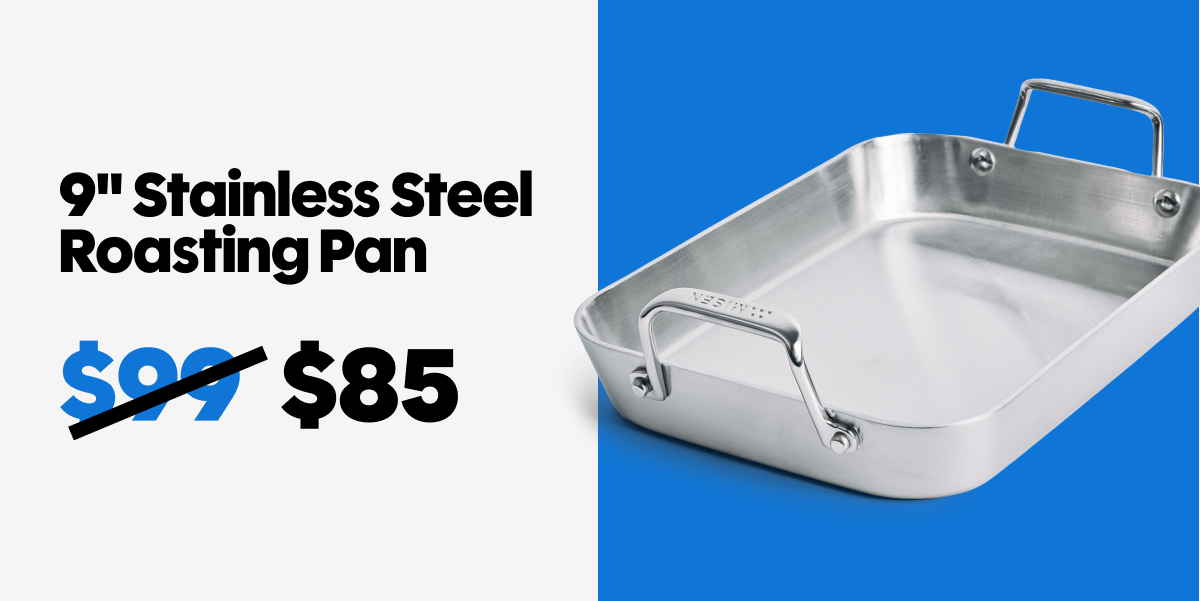 9" stainless steel roasting pan