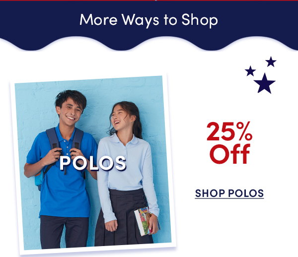 25% off polos