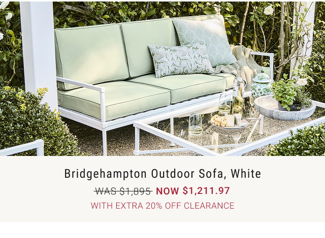 Bridgehampton Outdoor Sofa, White - Now $1211.97
