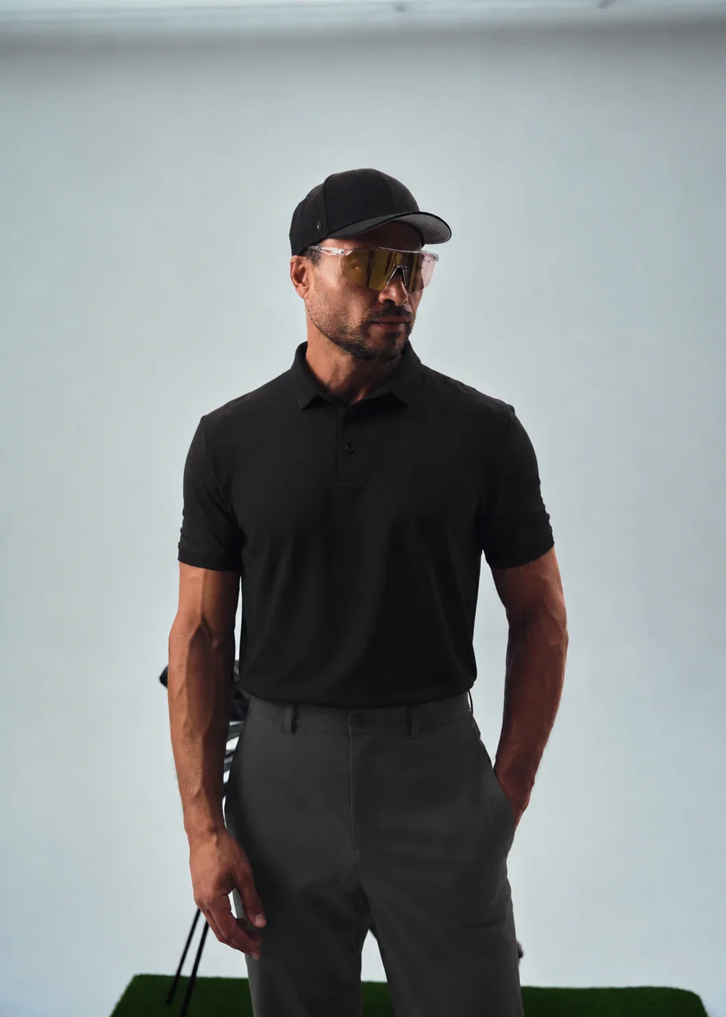 CoolTech Emblem Polo Black look