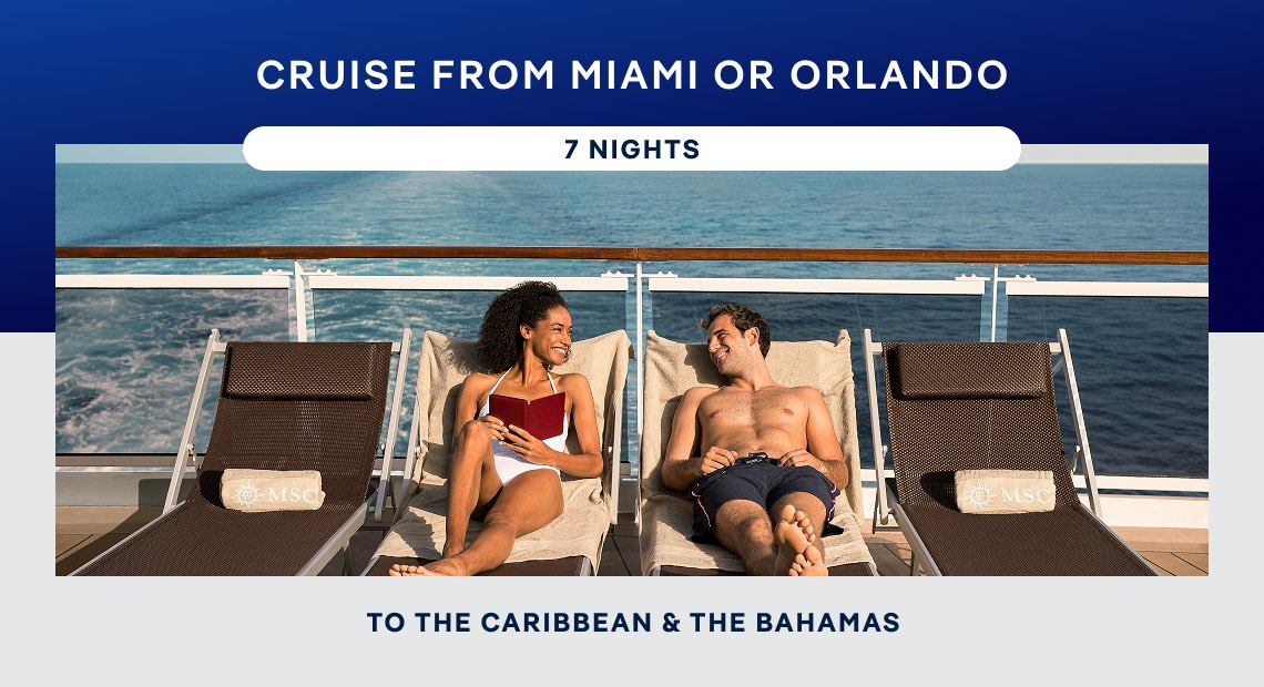 Cruise From Miami or Orlando (Port Canaveral) – 7 Nights to The Caribbean & The Bahamas – Click to View Cruises & Book Now

