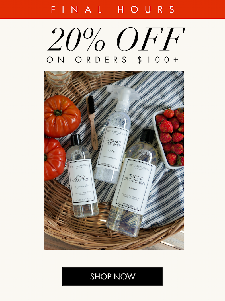 20% off sitewide on orders $100+