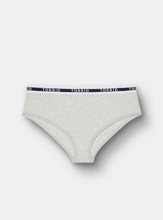 Logo Cotton Mid-Rise Cheeky Panty