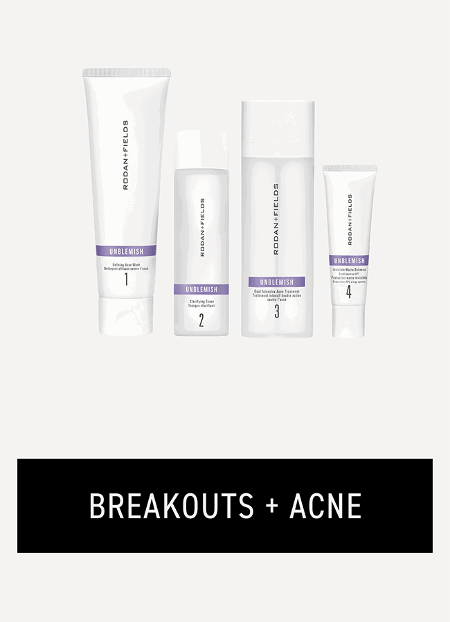 Explore & Shop Breakouts + Acne Products With Our Unblemish Skincare Regimen.