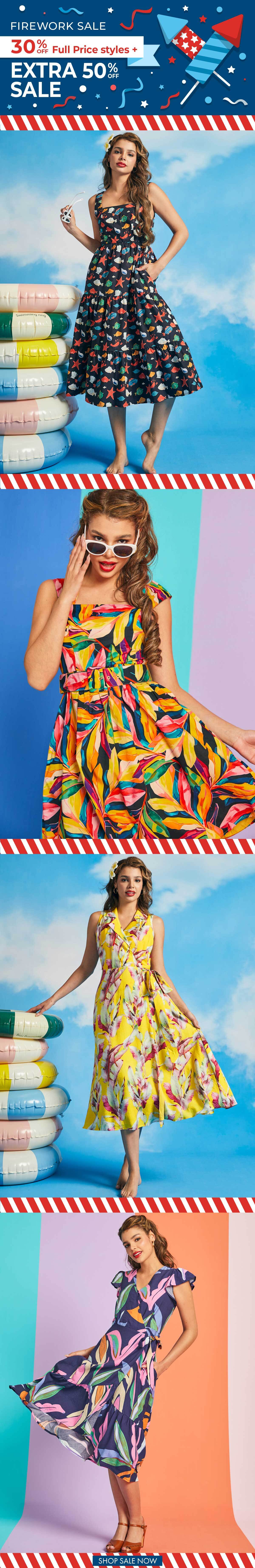 Firework Sale 30% off Full Price + Extra 50% off Markdowns