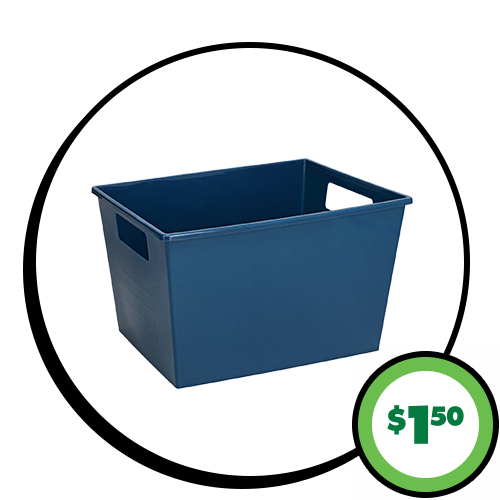 $1.50 Plastic Locker Bins