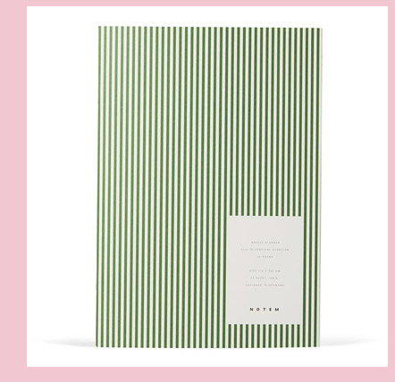 MILO Weekly Undated Planner in Green lines
