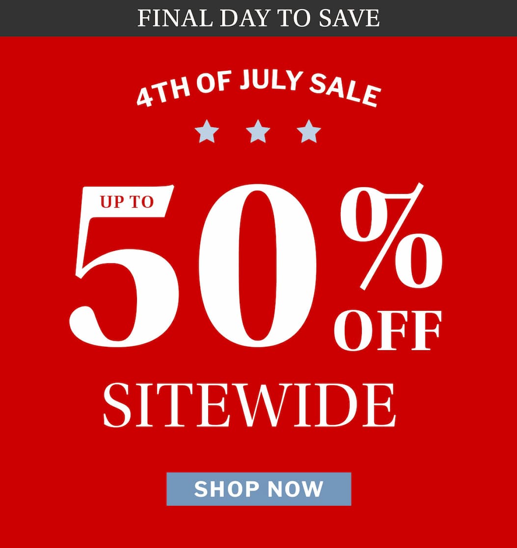 4th of July sale: up to 50% off sitewide