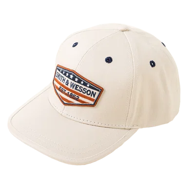S&W® Khaki Twill Flag Patch Hat