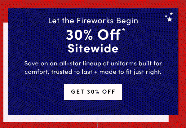 30% off sitewide is happening now!