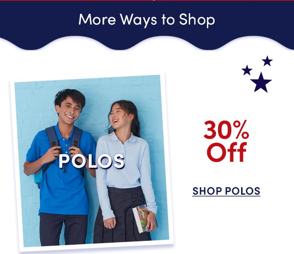 30% off polos
