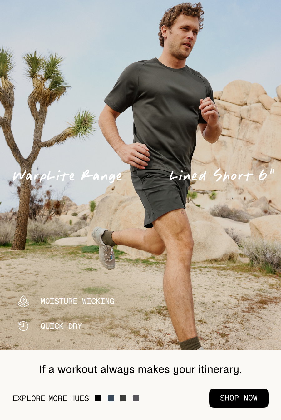 WarpLite Range Lined Short 6"