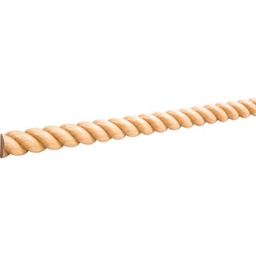 Legacy Heritage Half Round Rope Molding - 1/2 x 1 Inch - 3 Pack