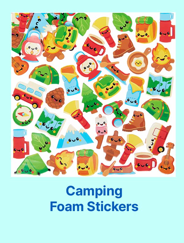 Camping Foam Stickers