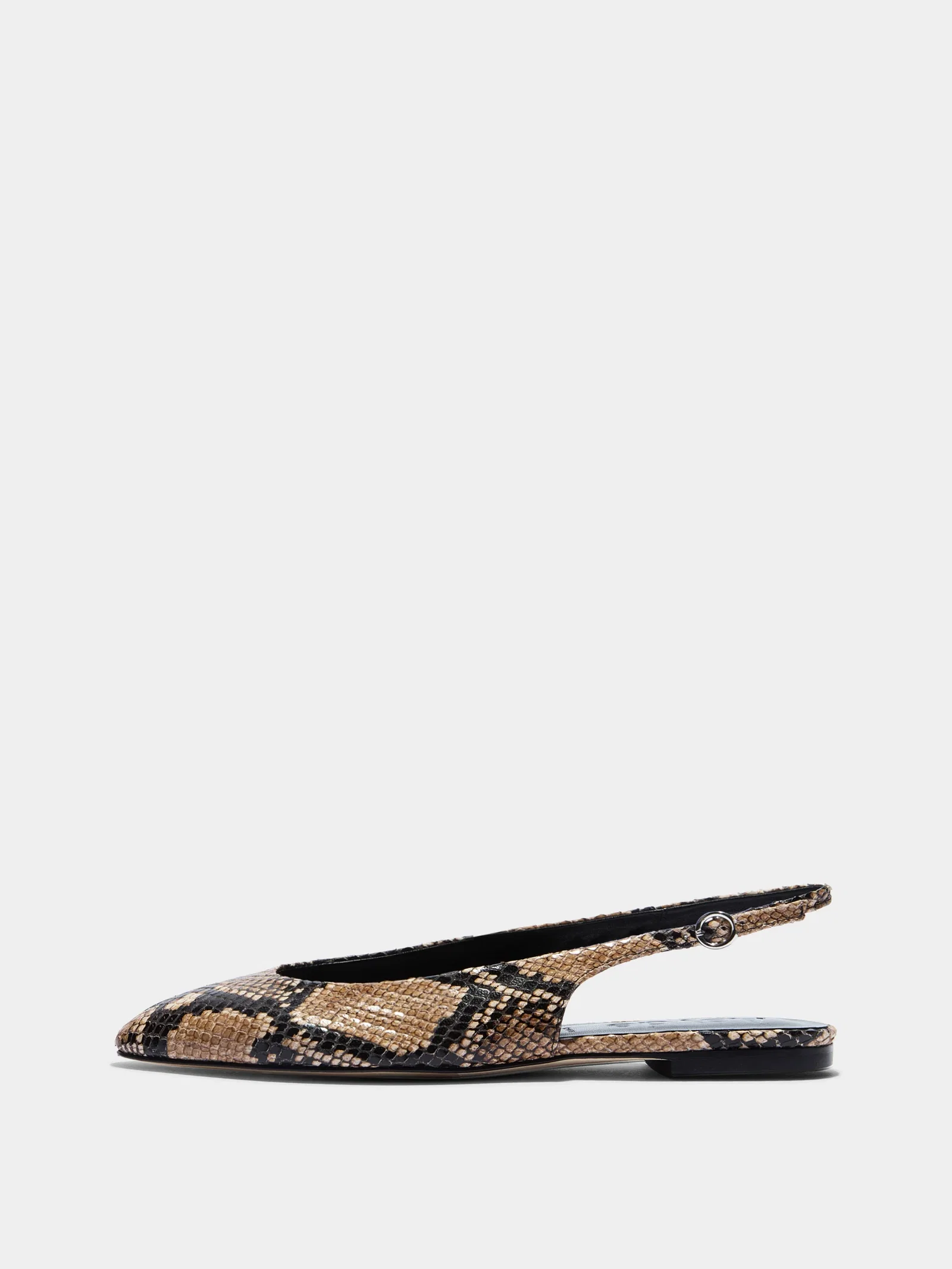 Image of Amelia Snake Print Slingback Flats
