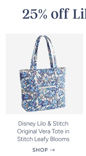 Disney Lilo & Stitch Original Vera Tote in Stitch Leafy Blooms