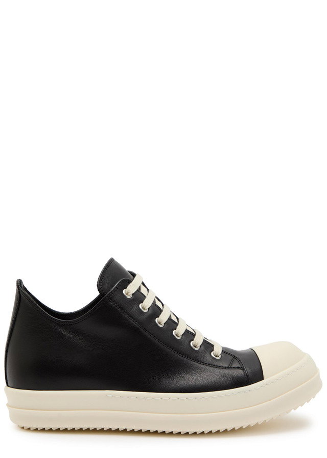 RICK OWENS Low leather sneakers