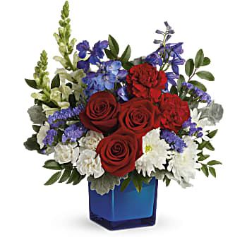 Teleflora's Red, White, & Blooms Bouquet