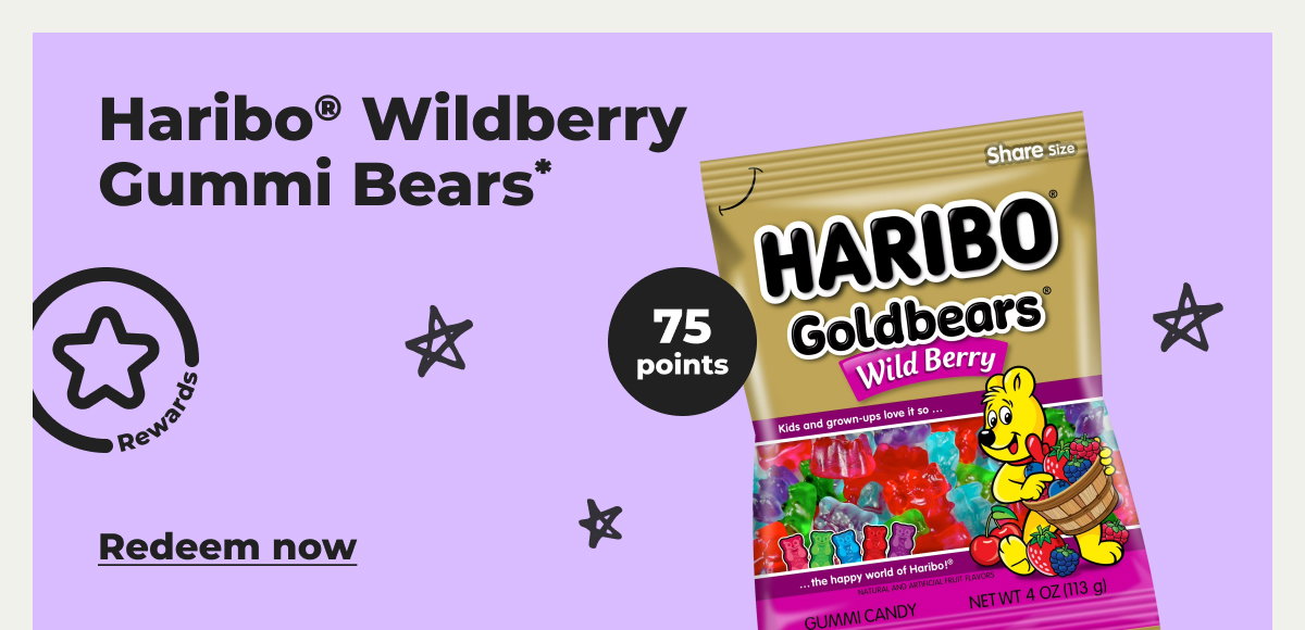 Haribo® Wildberry Gummi Bears* - Redeem now