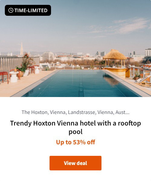 Trendy Hoxton Vienna hotel with a rooftop pool