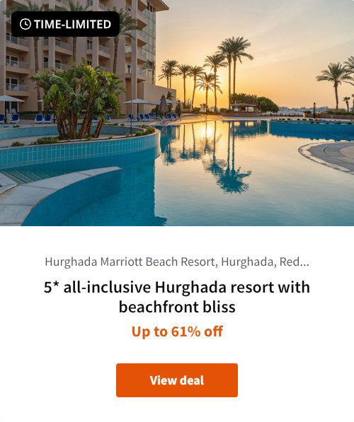 5* all-inclusive Hurghada resort with beachfront bliss