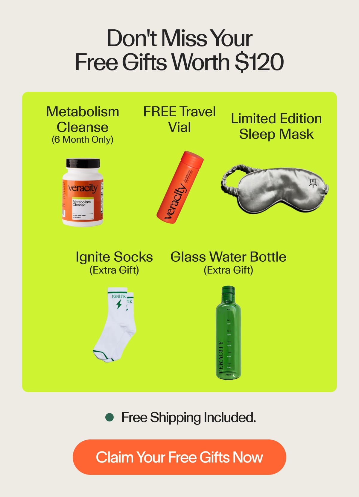Don't Miss Your Free Gifts Worth $120