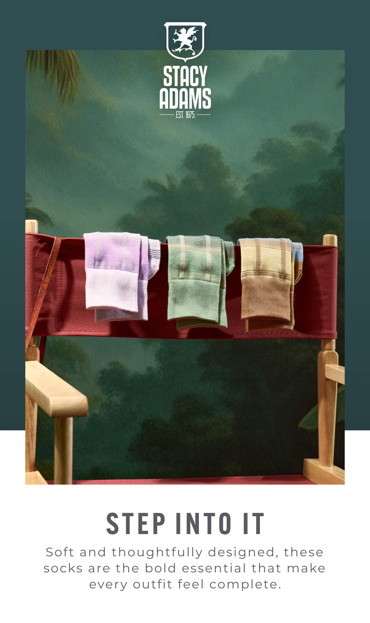 Step into it with soft and thoughtfully designed socks.