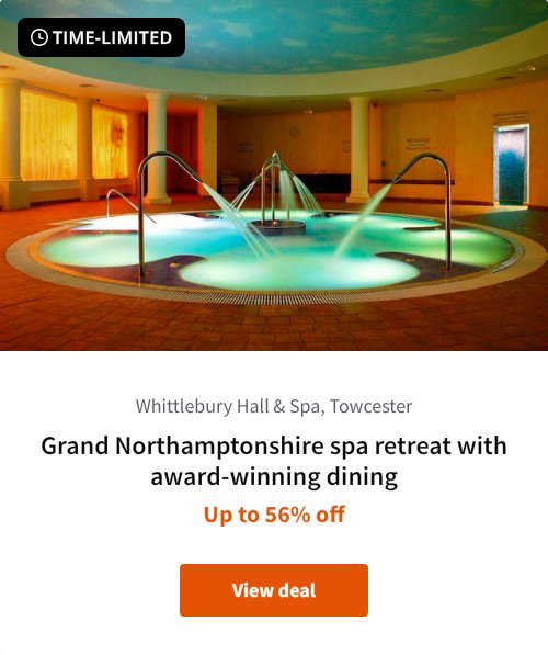 Grand Northamptonshire spa retreat with award-winning dining