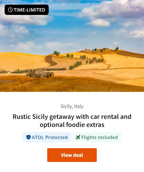 Rustic Sicily getaway with car rental and optional foodie extras