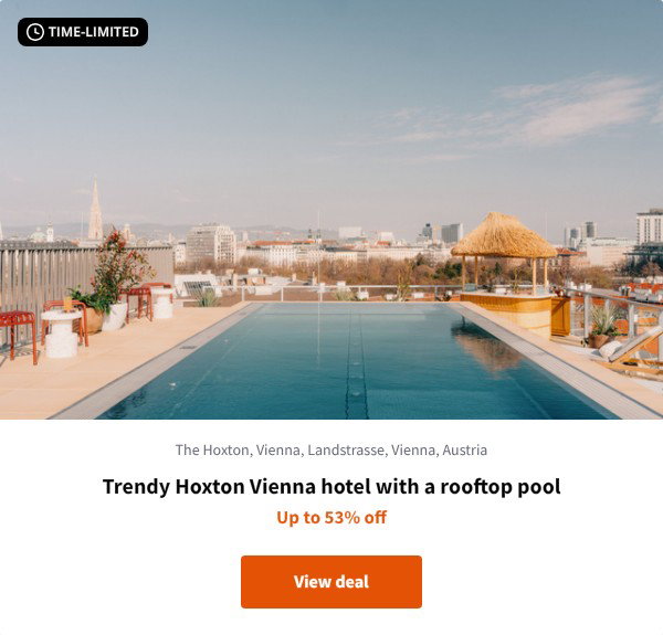 Trendy Hoxton Vienna hotel with a rooftop pool
