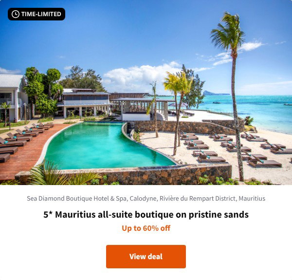 5* Mauritius all-suite boutique on pristine sands