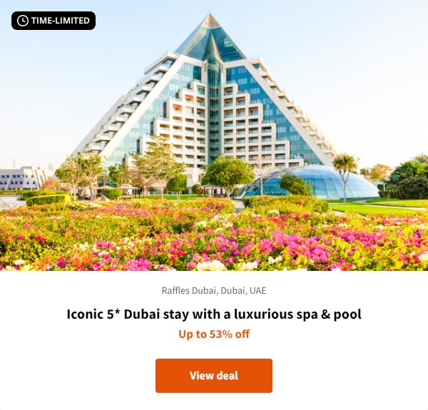 Iconic 5* Dubai stay with a luxurious spa & pool